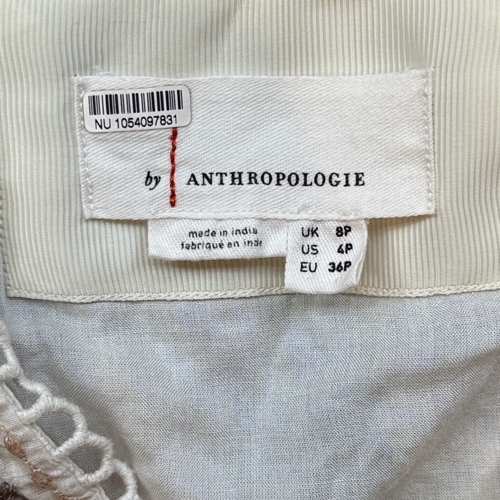 Anthropologie Crochet Floral Printed V Neck Maxi, 4P - Picture 4 of 13